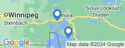 mapa de operadores de pesca en Lake of the Woods