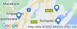 mapa de operadores de pesca en Richards Bay