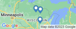 mapa de operadores de pesca en Wisconsin River