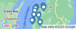 map of fishing charters in Onekama