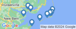 mapa de operadores de pesca en Ocracoke