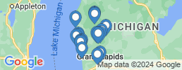 mapa de operadores de pesca en Newaygo