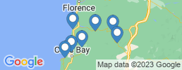 map of fishing charters in Coos Bay