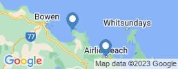 mapa de operadores de pesca en Airlie Beach