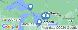 map of fishing charters in Lake Huron - Canada