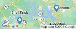 mapa de operadores de pesca en Table Rock Lake