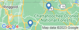 map of fishing charters in Toccoa River