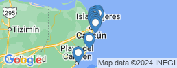 mapa de operadores de pesca en Cancún
