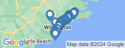 map of fishing charters in Topsail Beach