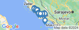 map of fishing charters in Trogir