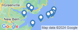 mapa de operadores de pesca en Ocracoke