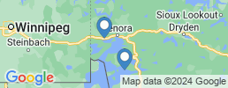 mapa de operadores de pesca en Lake of the Woods