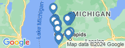 map of fishing charters in Muskegon