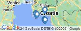 map of fishing charters in Mali Lošinj
