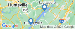 mapa de operadores de pesca en Lake Guntersville