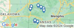 mapa de operadores de pesca en Arkansas