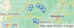 mapa de operadores de pesca en Arkansas