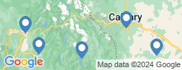 mapa de operadores de pesca en Banff National Park