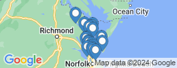 Map of fishing charters in Gloucester County