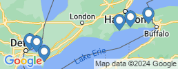 Map of fishing charters in Lake Erie - Canada