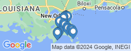 mapa de operadores de pesca en Boothville-Venecia