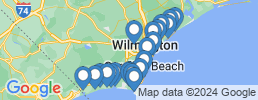 mapa de operadores de pesca en Carolina Beach