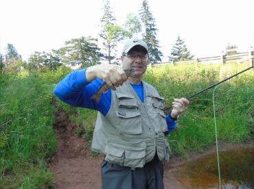 This was his first brook trout.