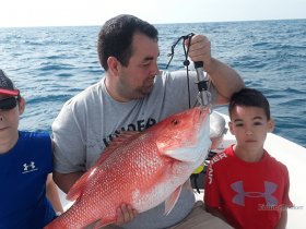 redsnapper caught deep sea fishing