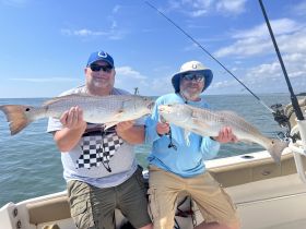 Matching big Redfish from the jetties