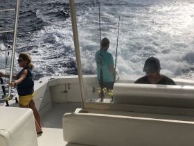 Capt Brad prepping at the baiting station