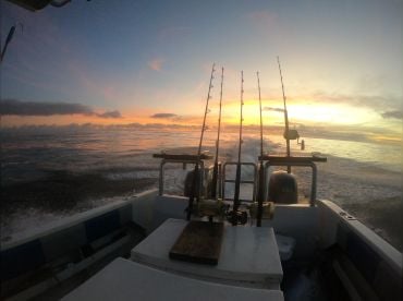 On our way home with a stunning sunset