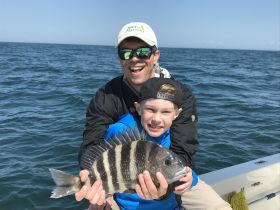 Sheepshead fishing on nearshore trip