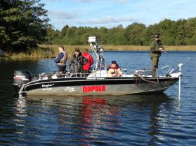 The Silver Eagle 630 CC with a 150HP Suzuki, and some jig fishing for Perch