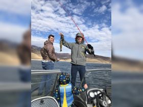 cold and windy and smallies wouldnt stop biting