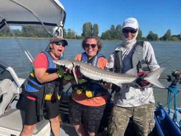 Four Fine Ladies with big fish ambition
