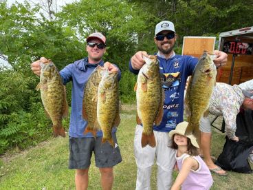 Captain Destin DeMarion with big smallmouth bass