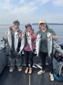 The coho are in and in good  numbers