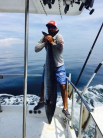 Shawn lifts the giant wahoo! 94#!