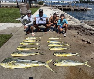 Blue Marlin on! Mahi red hot bite! 
