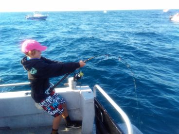 Young Max from Cairns laying into a kingfish