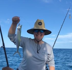 Traci with her catch