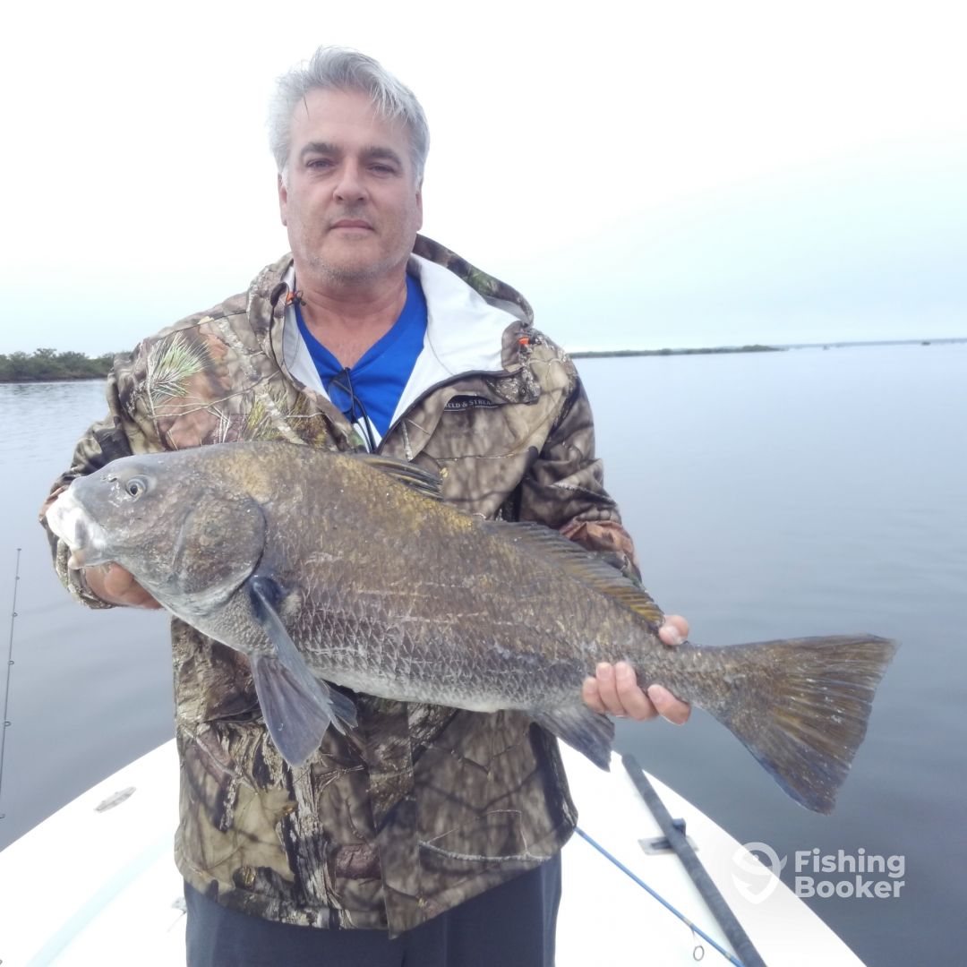 Fishing with Max on large Black Drum!
