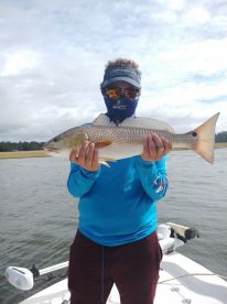 Red fish bite on fire