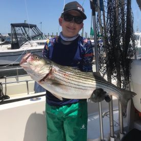 Caught his first Striper