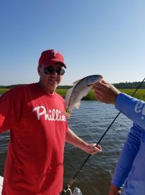 Multiple spot red drum. Had over 12 spots which is very rare and not natural.