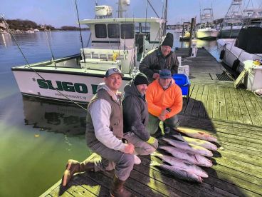 Epic striped bass fishing!