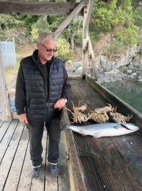 Happy with his first Pacific Salmon & cr