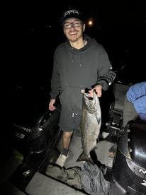 Night time salmon fishing. 