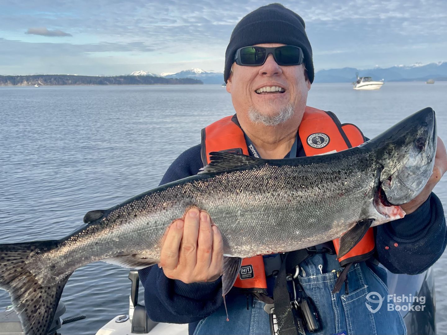 12 pound Chinook - 222 ft Shelter Point Ebb tide