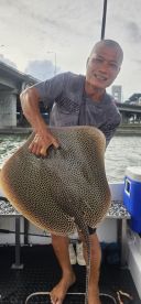 Leopard ray landed by me captain tiger!